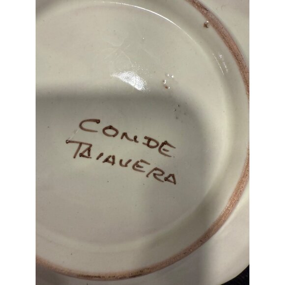 Conde Talavera Vintage Mexican Hand-Painted 4-Piece Cup & Saucer Set Floral Desi - Picture 8 of 16